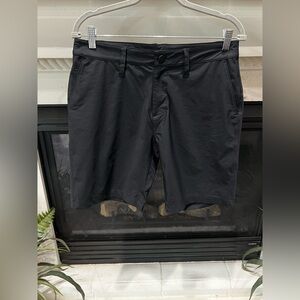 Zella Men's Black Performance Flat-Front Shorts